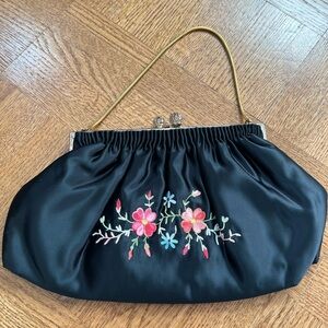 💎 Vintage French Point de Beauvais Embroidered Evening Bag – Handmade in Paris